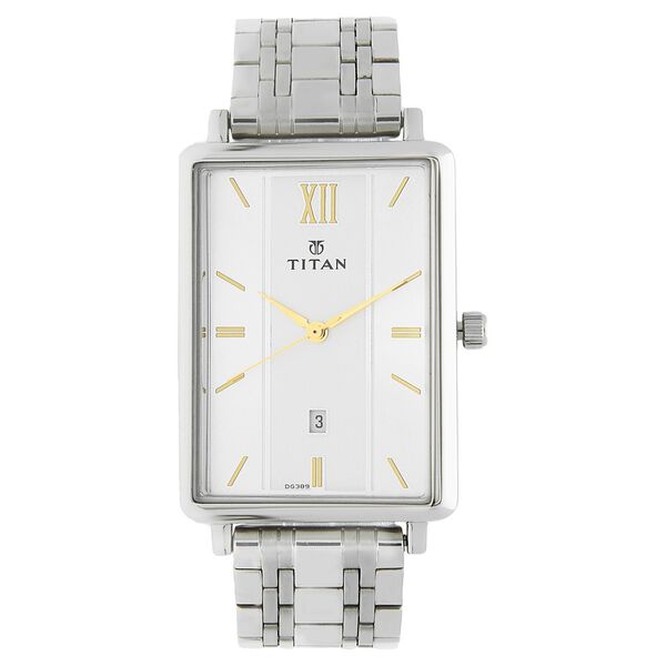 Titan Karishma Silver Dial Analog with Date Stainless Steel Strap watch for Men - image number 0