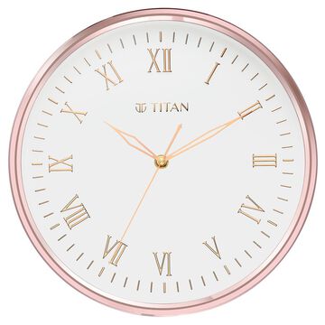 Titan Elegant 30.0 cm White Wall Clock: Silent, Majestic, and Modern