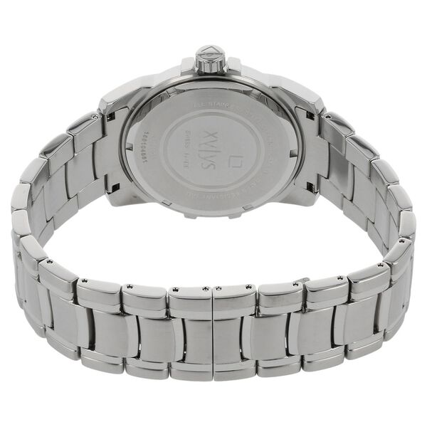 Xylys Swiss Analog with Date Silver Stainless Steel Strap and Black Dial Watch For Men - image number 3
