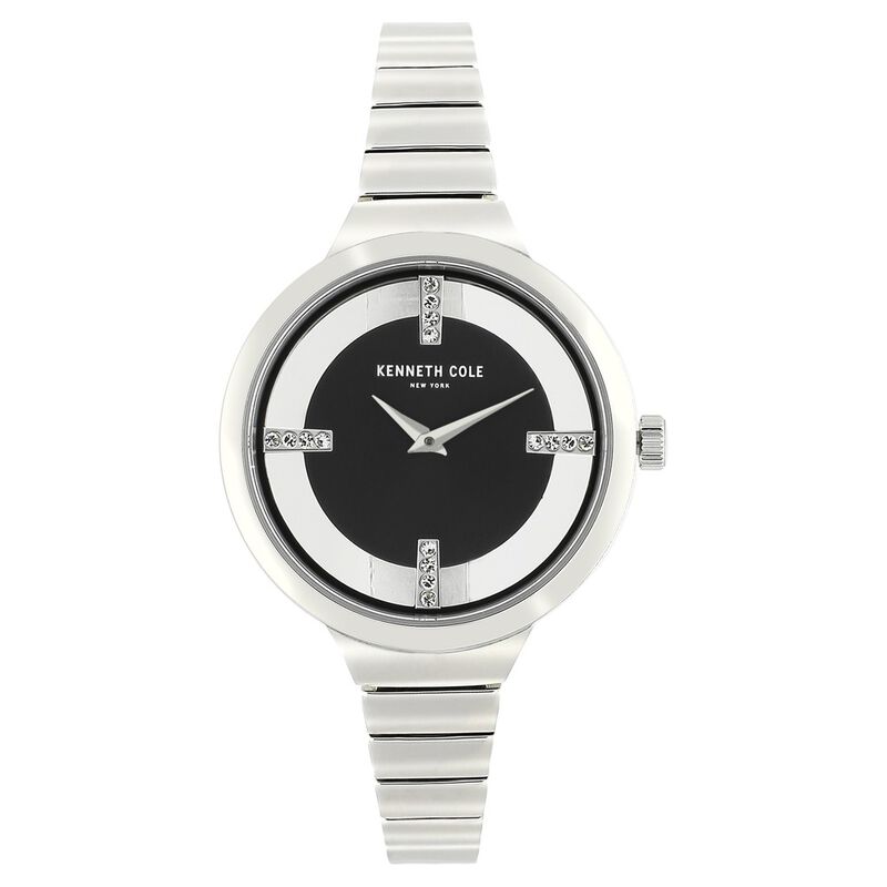 Kenneth Cole Quartz Analog Black Dial Stainless Steel Strap Watch for Women