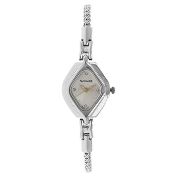 Sonata Wedding Peach Dial Women Watch With Metal Strap