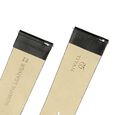 22 mm Black Genuine Leather Strap for Men - image number 4