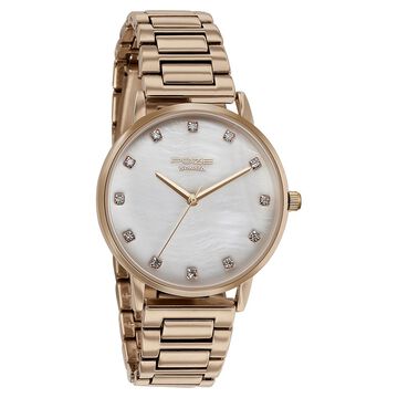 Sonata Poze Quartz Analog White Dial Metal Strap Watch for Women