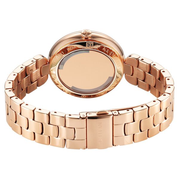 Titan Purple Abstract Quartz Analog Rose Gold Stainless Steel Strap for Women - image number 4