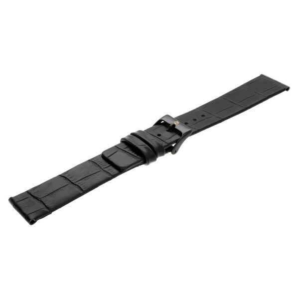 20 mm Black Genuine Leather Straps for Men - image number 3