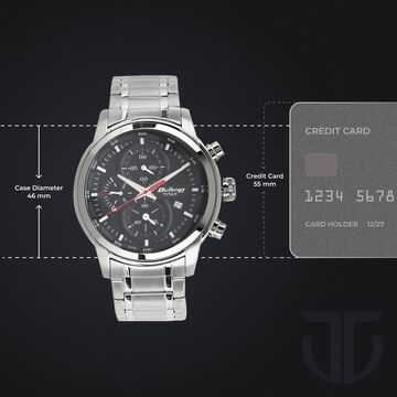 Titan Octane Chrono Black Dial Stainless Steel Strap watch for Men