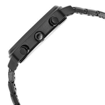 Fastrack Kronos Chronograph Black Dial Black Stainless Steel Strap Watch For Guys
