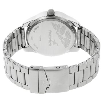 Fastrack Quartz Analog Black Dial Stainless Steel Strap Watch for Guys