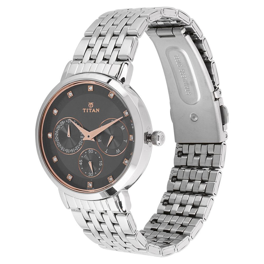 Buy Online Titan Workwear Anthracite Dial Women Watch With