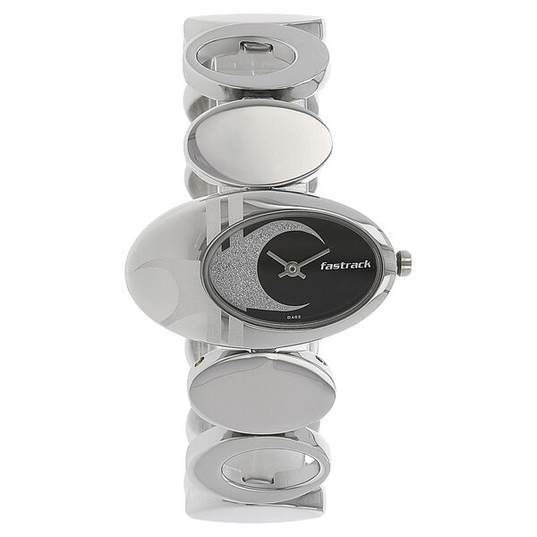 Fastrack Quartz Analog Black Dial Metal Strap Watch for Girls - image number 0