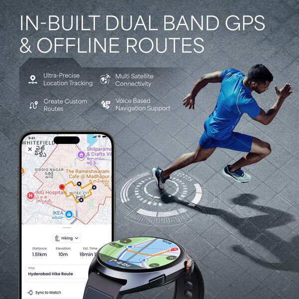 Titan Celestor 2.0 Smartwatch with 1.43" inch AMOLED Display, Dual band GPS, Training Load & Readiness, Titan Q - image number 1