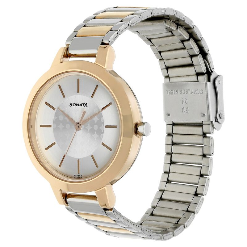Sonata Blush Silver Dial Women Watch With Stainless Steel Strap - image number 2