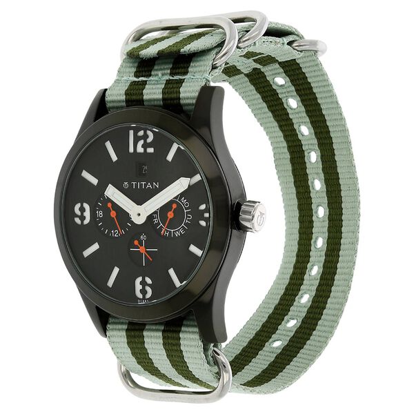 Titan Analog Black Dial Quartz Plastic Strap watch for Men - image number 1