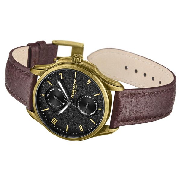Kenneth Cole Quartz Multifunction Brown dial Leather Strap Watch for Men - image number 2