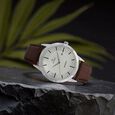 Titan Classic Silver Dial Analog with Date Leather Strap watch for Men - image number 0