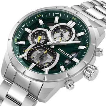 Police Quartz Multifunction Grey Stainless Steel Strap for Men
