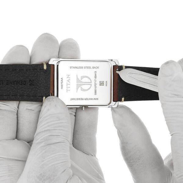 24 mm Brown Genuine Leather Straps for Men - image number 5
