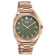 Poze By Sonata Quartz Analog Green Dial Rose Gold Metal Strap Watch For Men - image number 2
