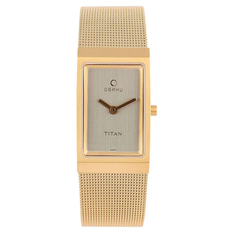 Buy Online Titan Quartz Analog Yellow Dial Watch for Women - nc9833ym01 ...