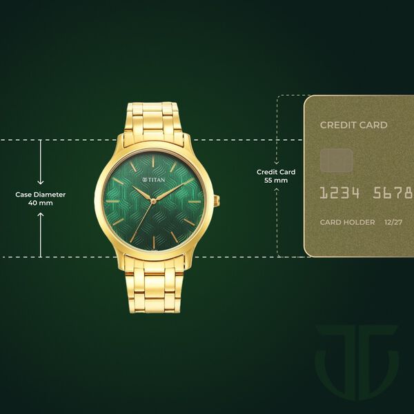 Titan Karishma Radiance Green Dial Analog Stainless Steel Strap watch for Men - image number 2
