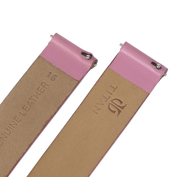 16 mm Pink Genuine Leather Strap for Women - image number 4