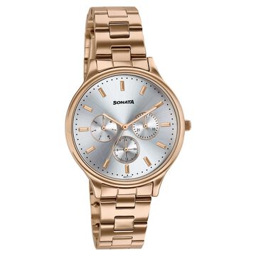 Sonata Women's Work Wear rose goldWatch - Premium Multifunction design for everyday style