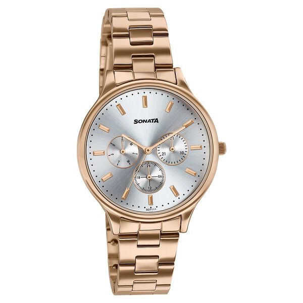 Sonata Women's Work Wear rose goldWatch - Premium Multifunction design for everyday style - image number 1