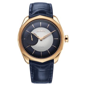 Titan Nebula Genesis 18 KT Gold Automatic Bicolour Dial Leather Strap Watch For Men