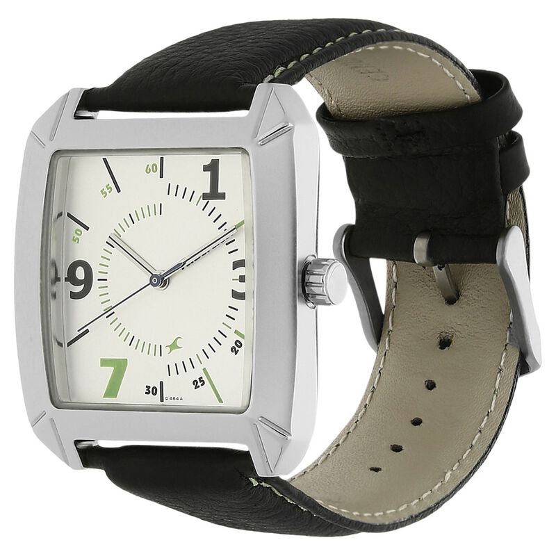 Buy Online Fastrack Quartz Analog Silver Dial Leather Strap Watch for Guys - nk9336sl02 | Titan