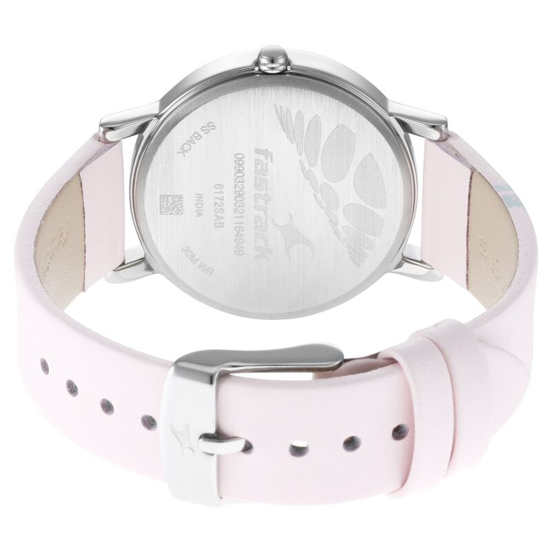 Fastrack Wear Your Look Quartz Analog with Day and Date Pink Dial Leather Strap Watch for Girls - image number 4