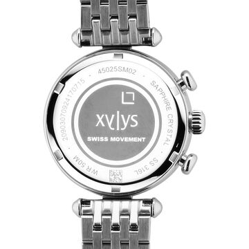Xylys Quartz Chronograph Blue Dial Silver Stainless Steel Strap Watch For Women