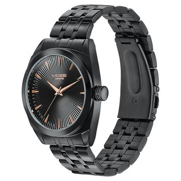 Sonata Poze Quartz Analog Black Dial Black Metal Strap Watch For Men