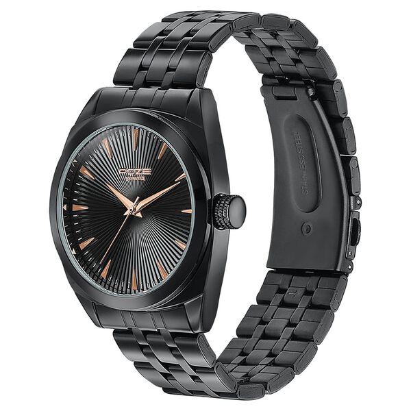 Sonata Poze Quartz Analog Black Dial Black Metal Strap Watch For Men - image number 4