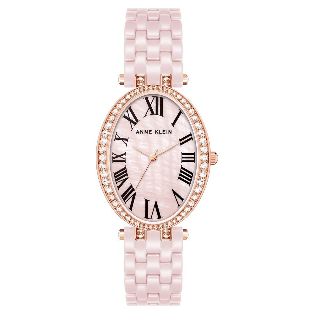 Buy Online Anne Klein Quartz Analog Pink Dial Rose Gold With Pink Ceramic Strap Watch For Women ak3996rglp p Titan