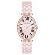 Anne Klein Quartz Analog Pink Dial Pink & Rose Gold Ceramic Strap Oval Shaped Watch For Women - image number 0