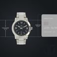 Titan Men's Urban Refinement: Sleek Blue Dial with Silver Stainless Steel Strap Watch - image number 2