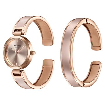 Sonata Poze Quartz Analog Pink Dial Two Toned Kada Strap Watch For Women