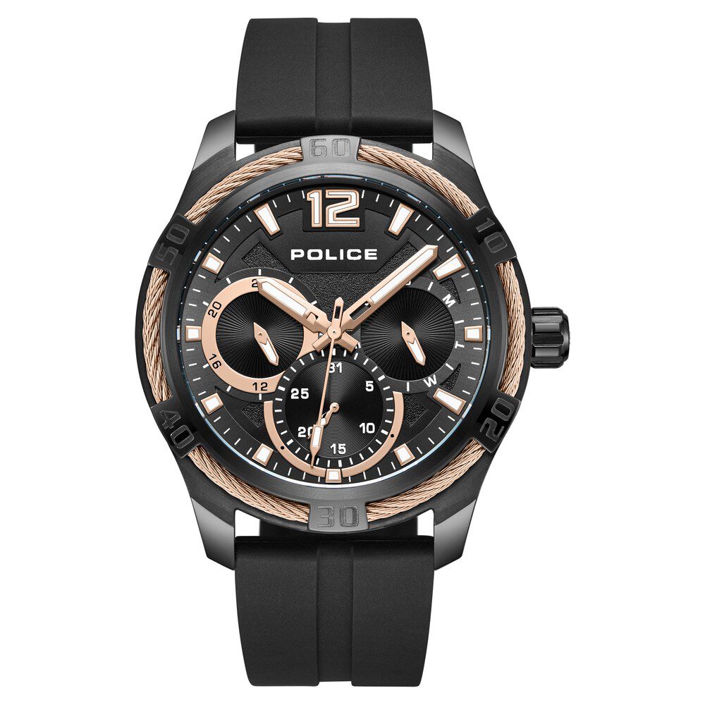 Buy Online Police Black Dial Quartz Multifunction Watch for Men plpewjq0005304 Titan