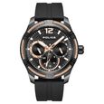 Police Multifunction Black Dial Black Silicone Strap Watch For Men - image number 0
