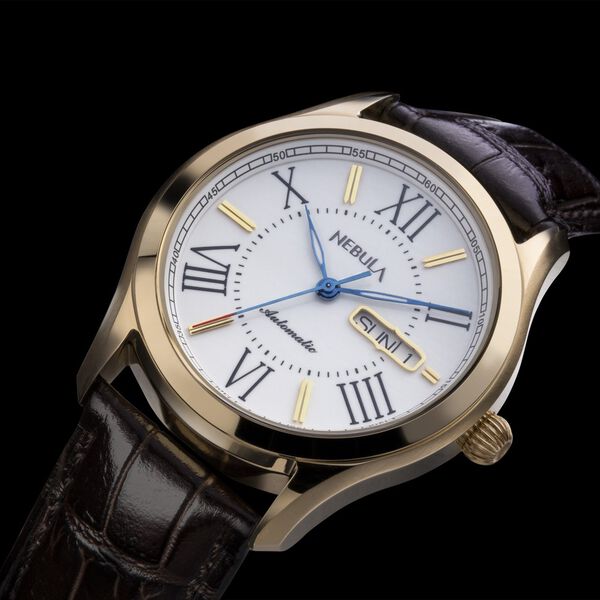 Titan Nebula Swiss Automatic 18 Karat Solid Gold Watch for Men - image number 0