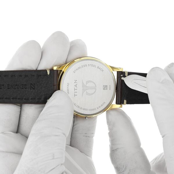 22 mm Brown Genuine Leather Straps for Men - image number 5