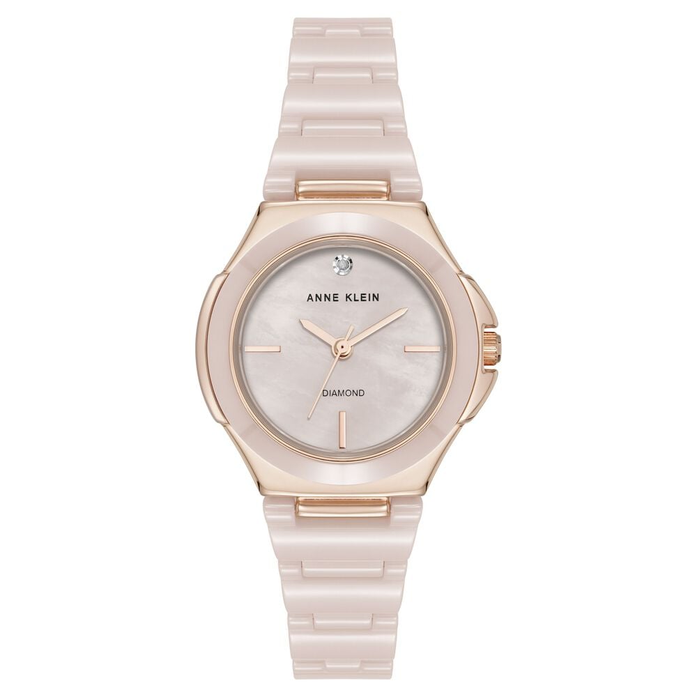 Anne Klein Quartz Analog Mother Of Pearl Dial Ceramic Strap Watch For Women-image-30