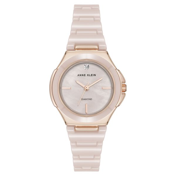 Anne Klein Quartz Analog Mother Of Pearl Dial Ceramic Strap Watch For Women - image number 0