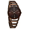 Vyb Striker By Fastrack Quartz Analog Brown Dial Brown Metal Strap Watch For Girls - image number 2