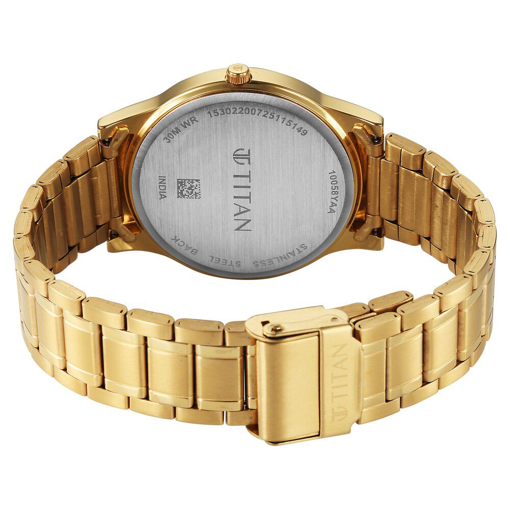 Buy Online Titan Karishma Quartz Analog Black Dial Golden