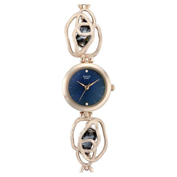 Titan Raga I Am Mother of Pearl Dial Women Watch With Metal Strap - image number 0