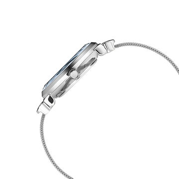 Fastrack Vyb Classique Quartz Analog Blue Dial Stainless Steel Strap Watch for Girls