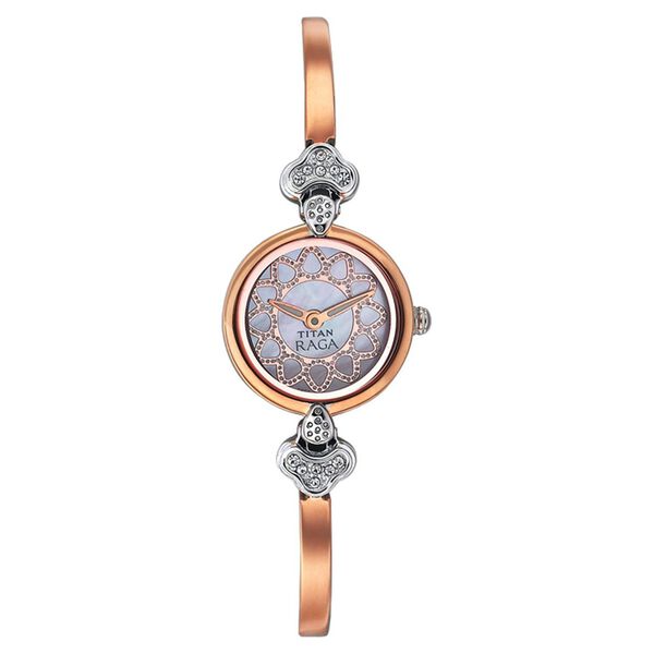 Titan Analog Rose Gold Dial Quartz Stainless Steel Strap Watch for Women - image number 0