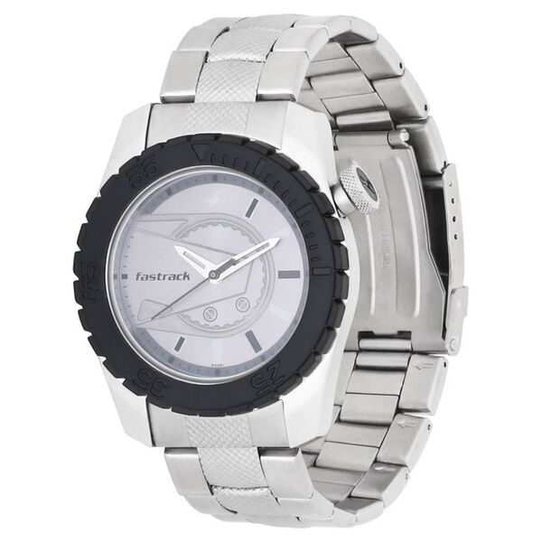 Fastrack Quartz Analog Grey Dial Stainless Steel Strap Watch for Guys - image number 1