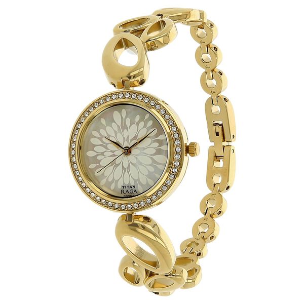 Titan Raga Garden Of Eden Black Dial Women Watch With Metal Strap - image number 1